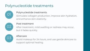 what to expect after polynucleotides treatment infographic